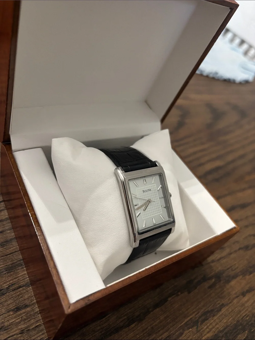 Bulova Men’s Tank Watch | Original Bulova Leather Band 96A23